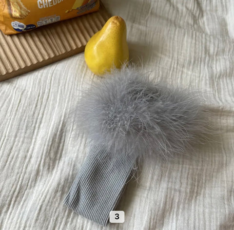 Fur Socks- Grey