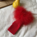 Fur Socks-Red